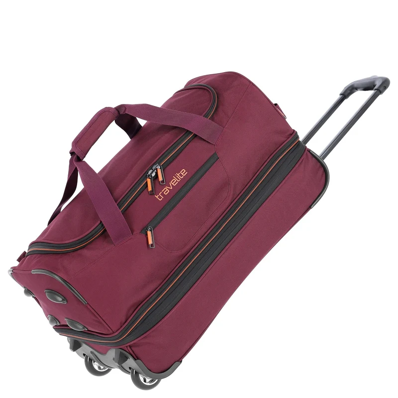 Travelite Basics - Bolsa de viaje con ruedas 51/64L 55 cm expandible (bordeaux)