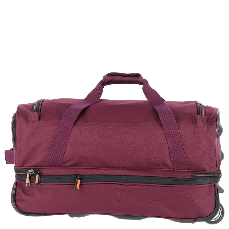 Travelite Basics - Bolsa de viaje con ruedas 51/64L 55 cm expandible (bordeaux)