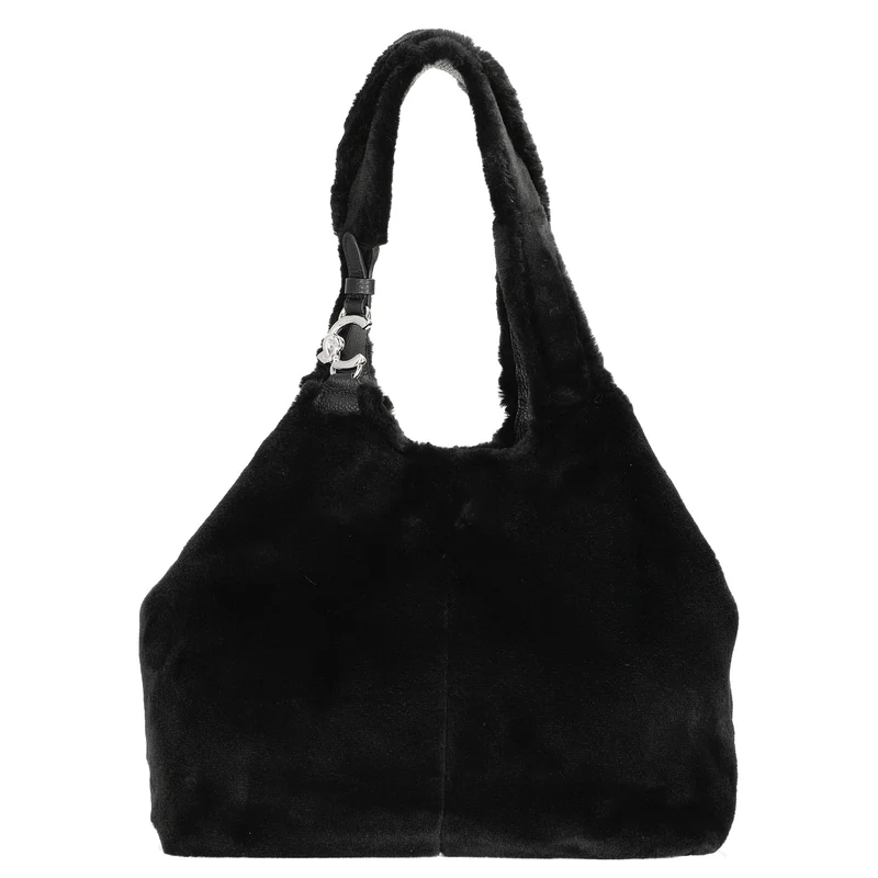 Coccinelle C-Easy Syn. Fur - Shopper 35 cm (noir/noir)