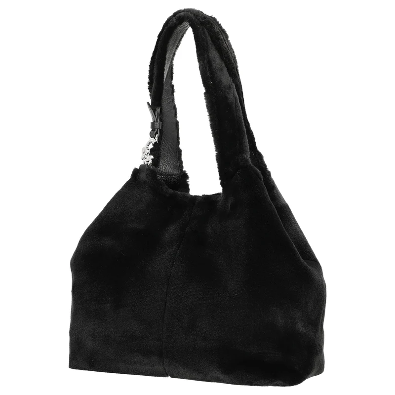 Coccinelle C-Easy Syn. Fur - Shopper 35 cm (noir/noir)