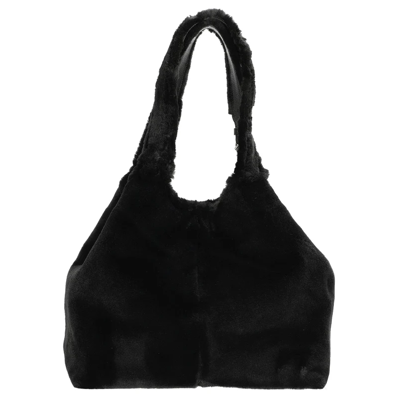 Coccinelle C-Easy Syn. Fur - Shopper 35 cm (noir/noir)