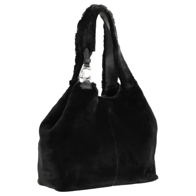 Coccinelle C-Easy Syn. Fur - Shopper 35 cm (noir/noir)