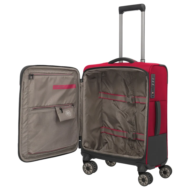 Travelite Crosslite - Trolley de cabina con 4 ruedas S 55 cm (red)