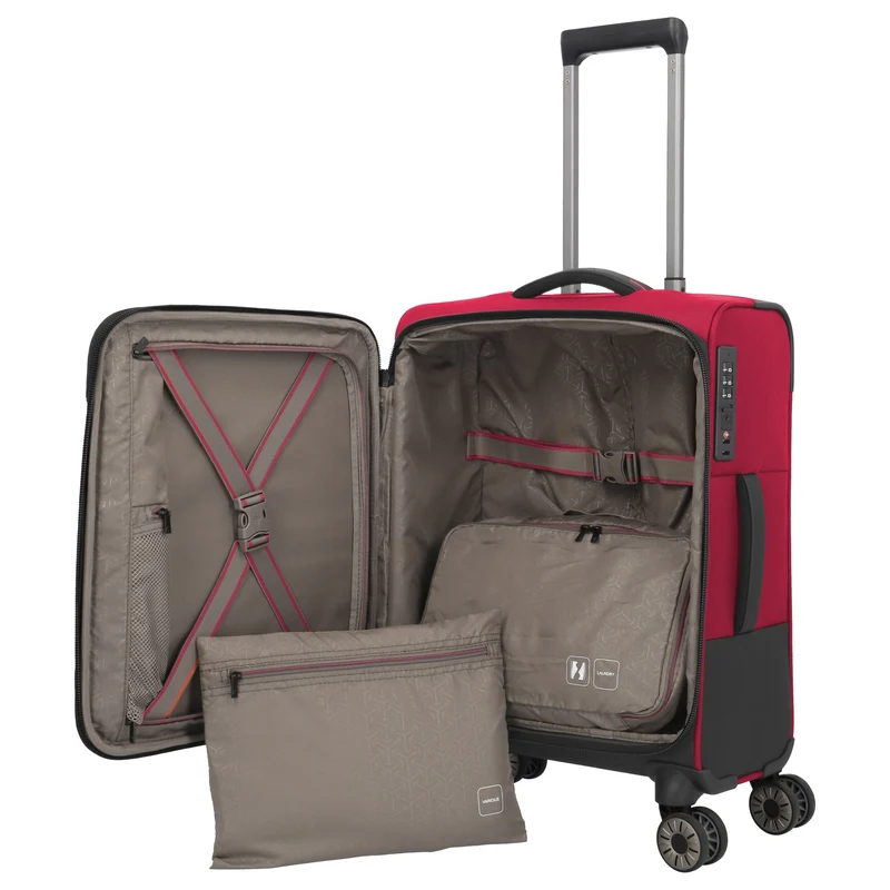 Travelite Crosslite - Trolley de cabina con 4 ruedas S 55 cm (red)