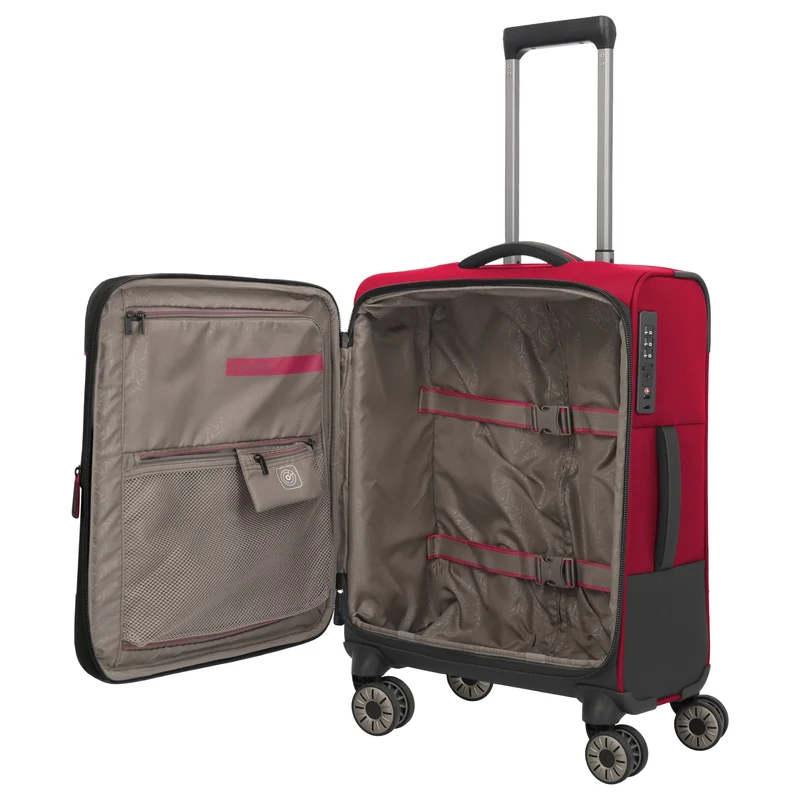 Travelite Crosslite - Trolley de cabina S 55 cm expandible (red)