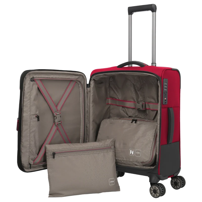 Travelite Crosslite - Trolley de cabina S 55 cm expandible (red)