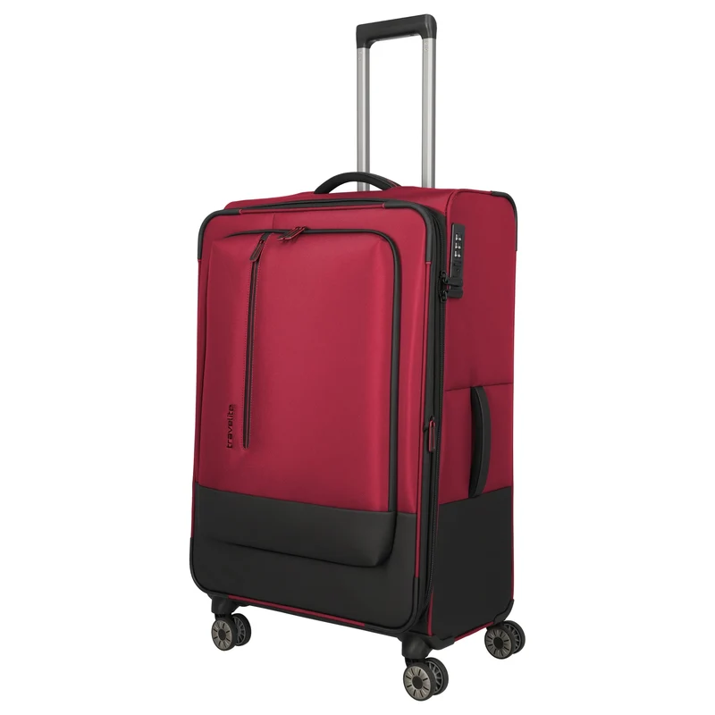 Travelite Crosslite - Trolley de 4 ruedas L 77 cm expandible (red)