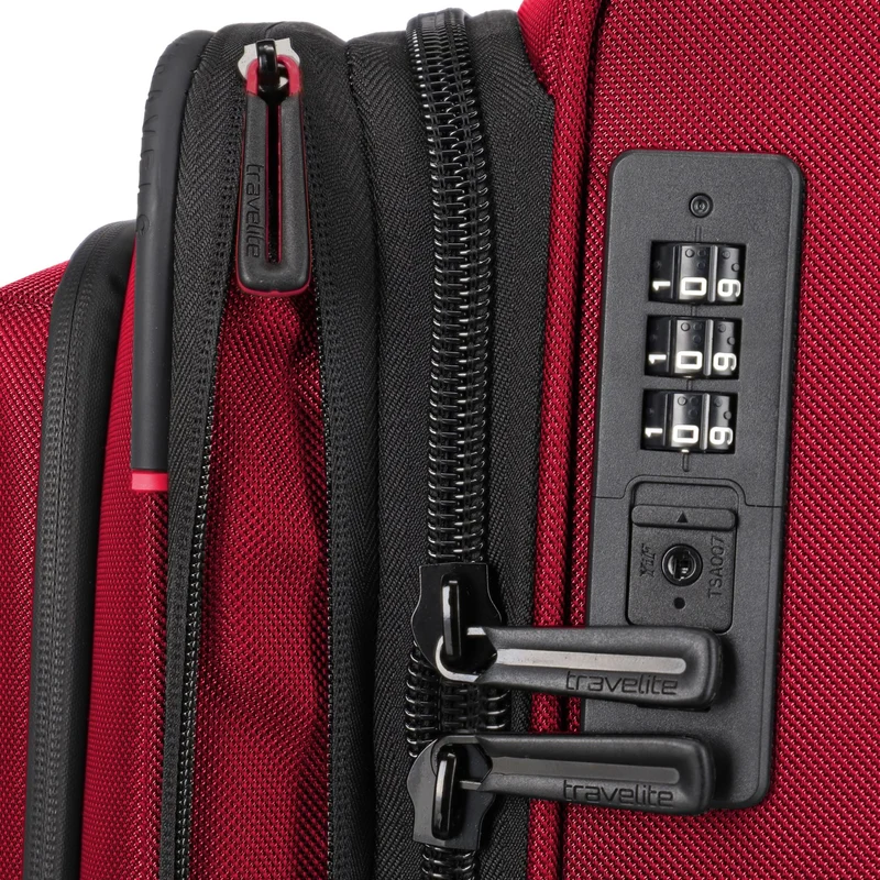 Travelite Crosslite - Trolley de 4 ruedas L 77 cm expandible (red)