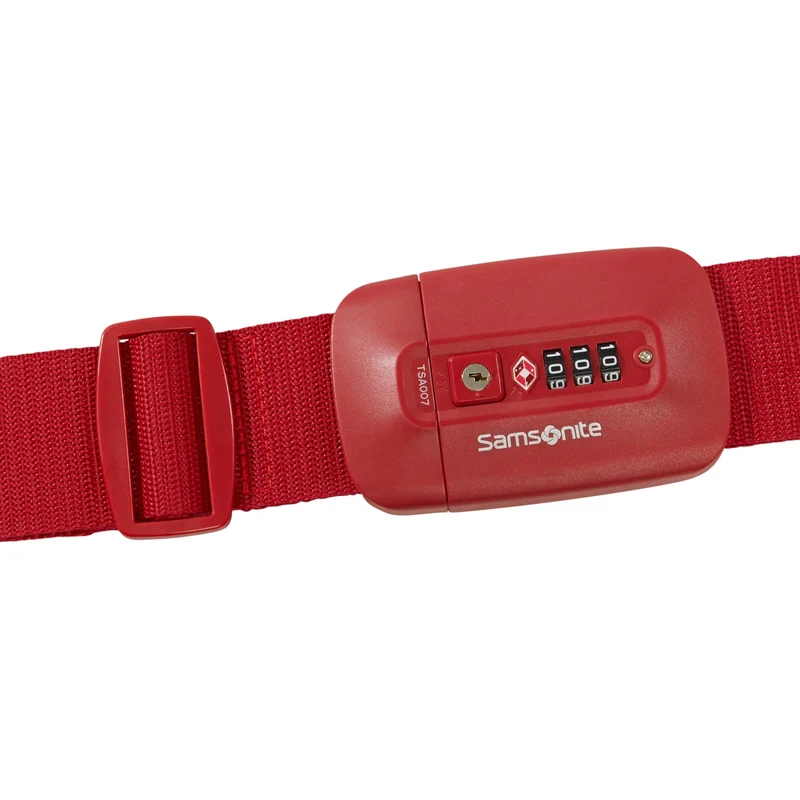 Samsonite Ta Revolution Strap/TSA Lock - Cinta para maleta 180 cm (red)
