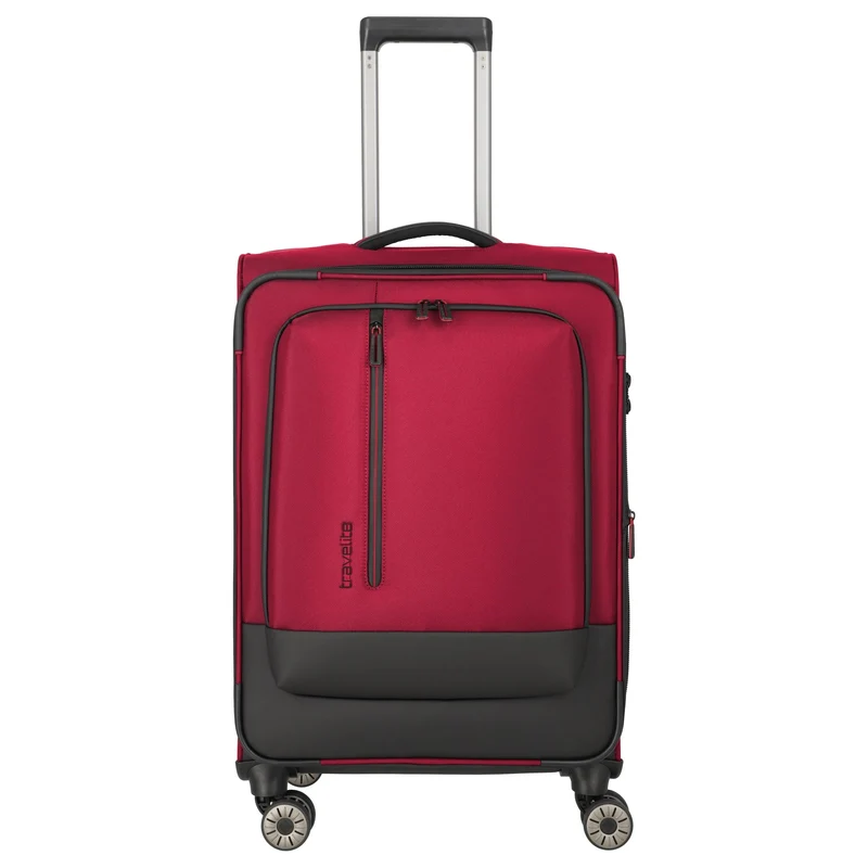 Travelite Crosslite - Trolley de 4 ruedas M 66 cm expandible (red)
