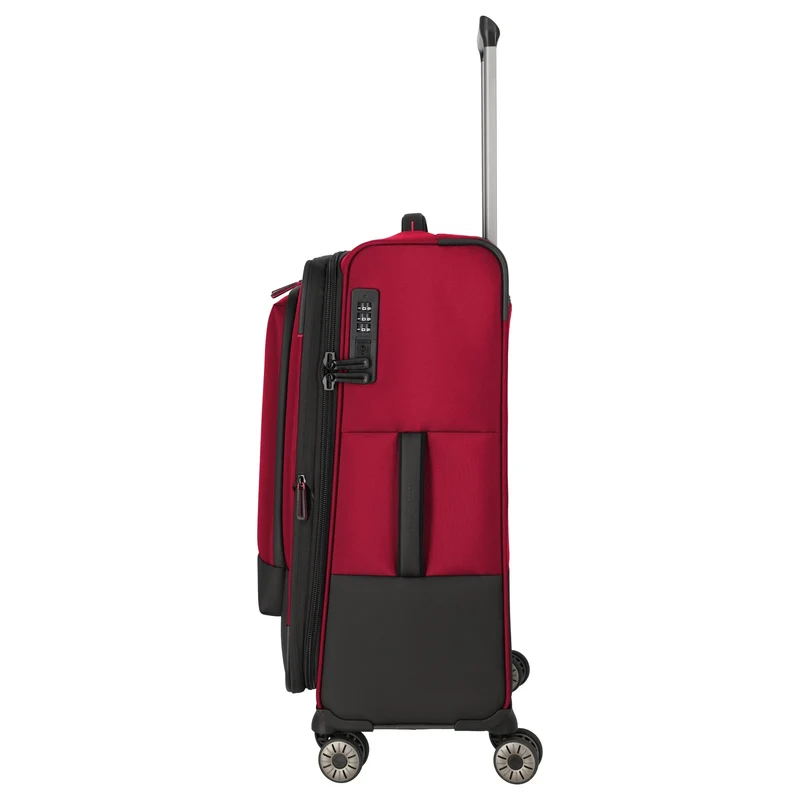 Travelite Crosslite - Trolley de 4 ruedas M 66 cm expandible (red)