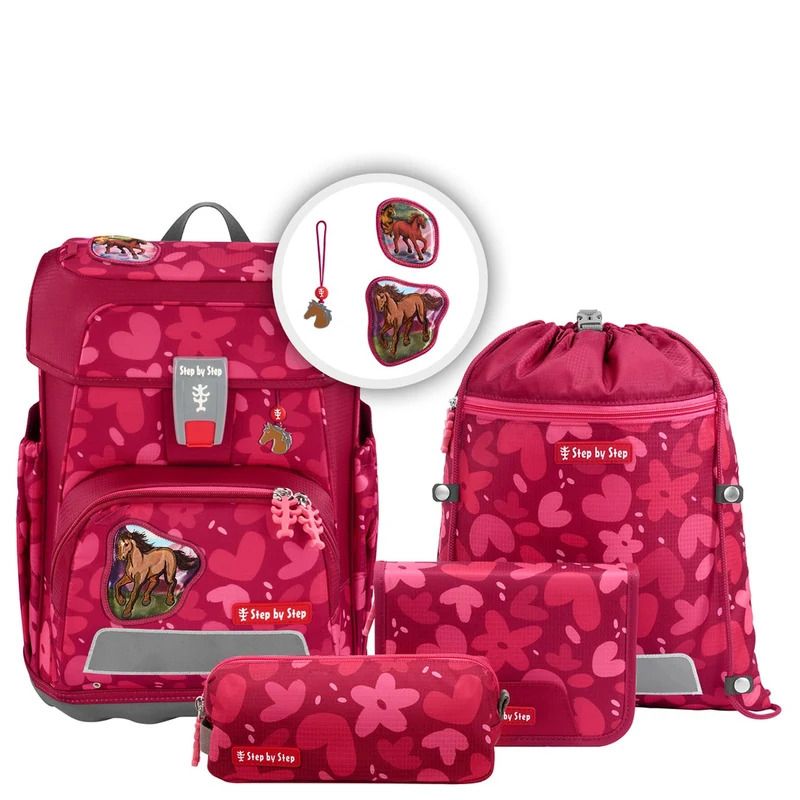 Step by Step Cloud - Set de mochila escolar 5 piezas (Wild Horse Nora)