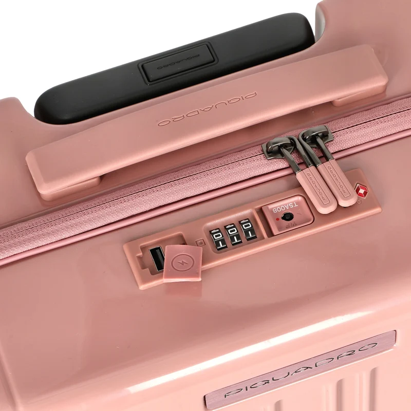 Piquadro PQ-Light - Trolley de cabina ultrafino con 4 ruedas 55 cm (pink)