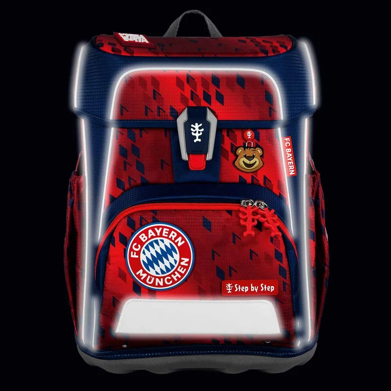Step by Step Cloud FC Bayern - Set de mochila escolar 5tlg. (Mia san Mia)