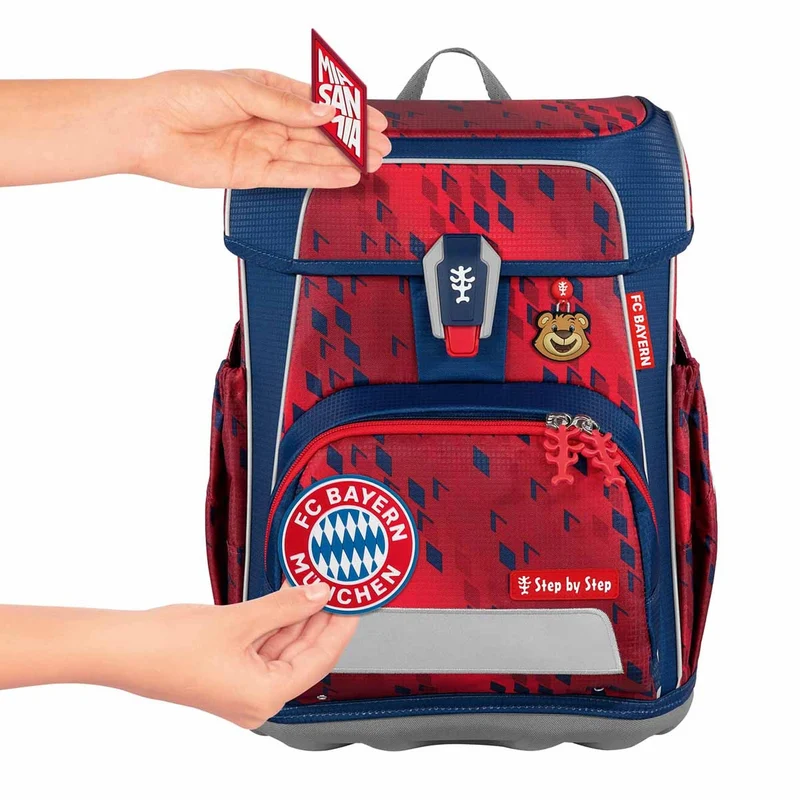 Step by Step Cloud FC Bayern - Set de mochila escolar 5tlg. (Mia san Mia)
