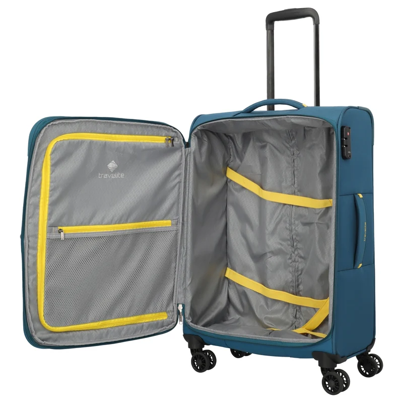 Travelite Umbria - Trolley de 4 ruedas M 67 cm expandible (petrol)