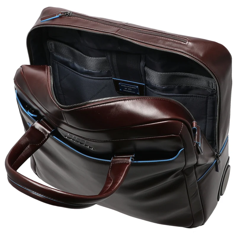 Piquadro Blue Square 20 - Trolley de negocios con 2 ruedas 40 cm (mahogany)
