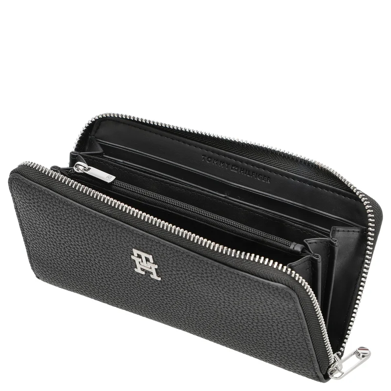 Tommy Hilfiger TH Emblem - Cartera L 12 cc 19 cm (schwarz)
