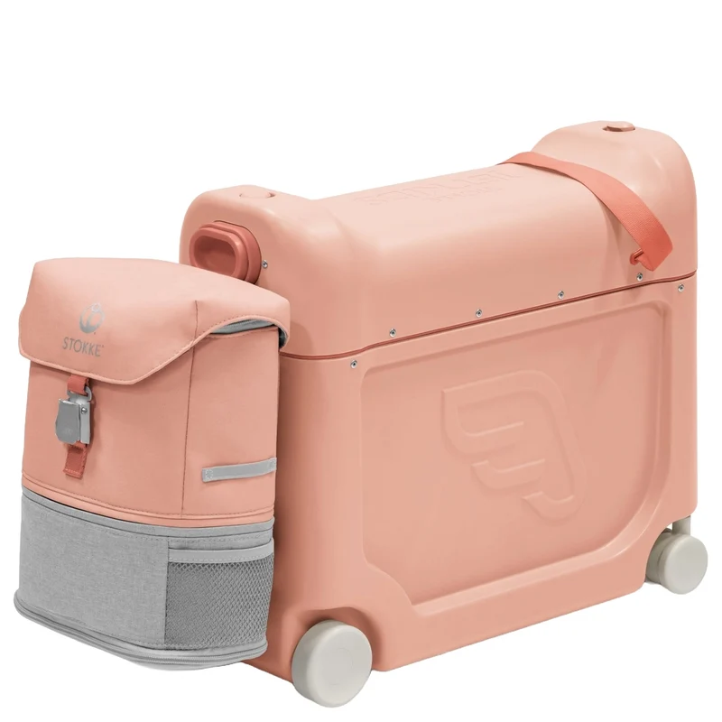 Stokke® JetKids™ Reiseset BedBox 46 cm Set 2 tlg. - Trolley de cabina con 4 ruedas (coral pink)