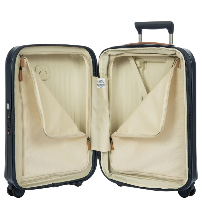 Brics Taormina - Trolley de cabina con 4 ruedas S 55 cm erw. USB (blau)