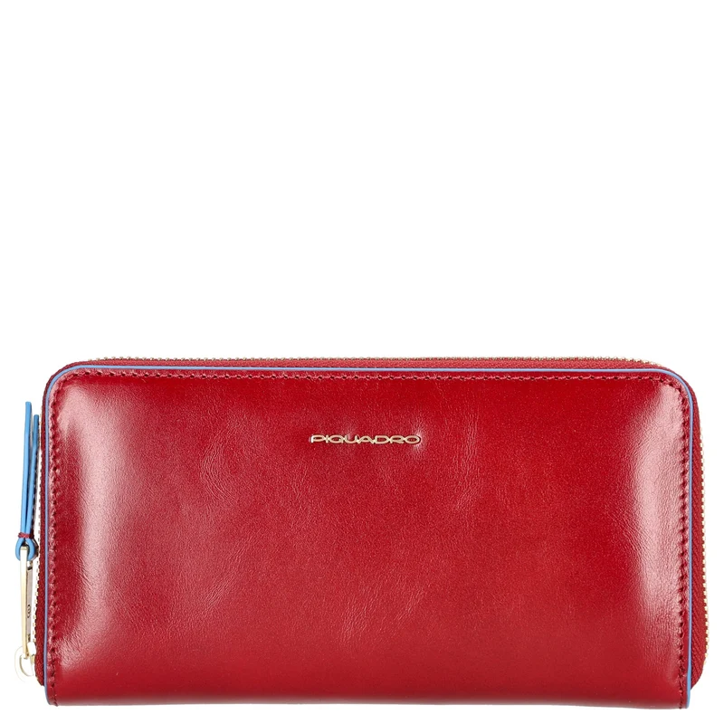 Piquadro Blue Square - Cartera de mujer 12cc 18 cm RFID (red)
