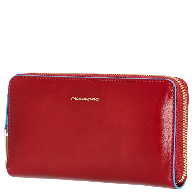 Piquadro Blue Square - Cartera de mujer 12cc 18 cm RFID (red)