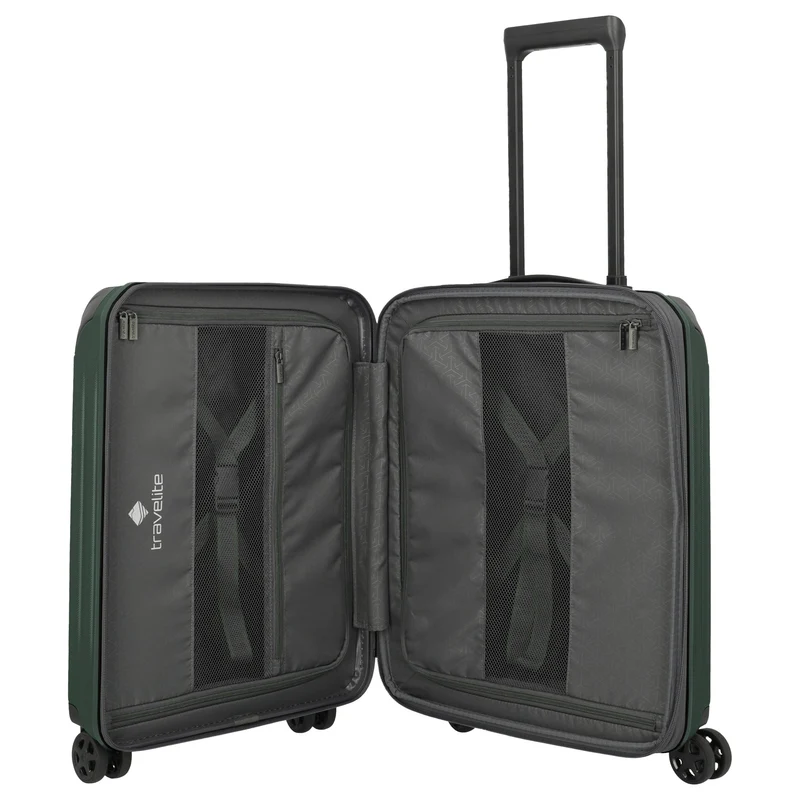 Travelite Dynamiic - Trolley de cabina S 4 ruedas 55 cm expandible (grün)