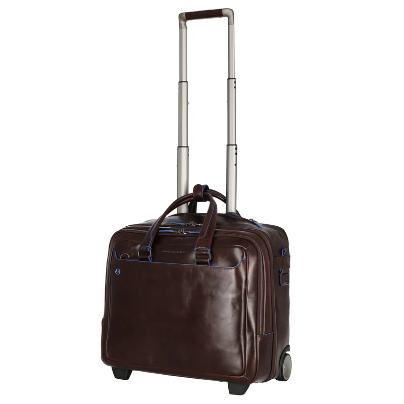 Piquadro Blue Square - Trolley de negocios con 2 ruedas 42 cm (mahogany)