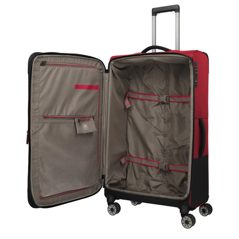 Travelite Crosslite - Trolley XL de 4 ruedas 81 cm expandible (red)
