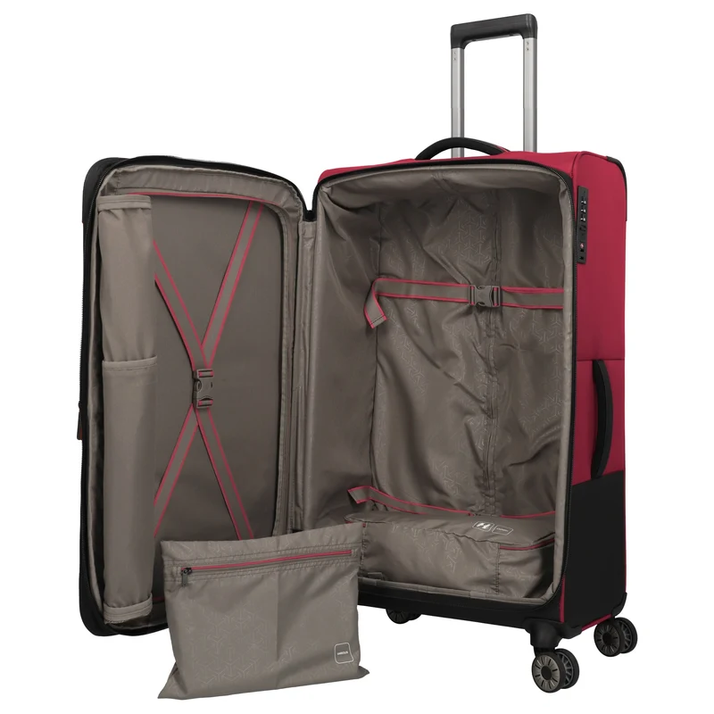 Travelite Crosslite - Trolley XL de 4 ruedas 81 cm expandible (red)