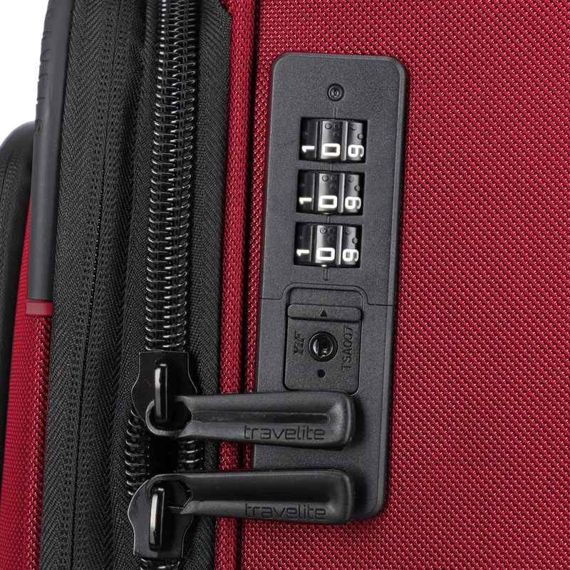 Travelite Crosslite - Trolley de cabina con 2 ruedas S 54 cm expandible (red)