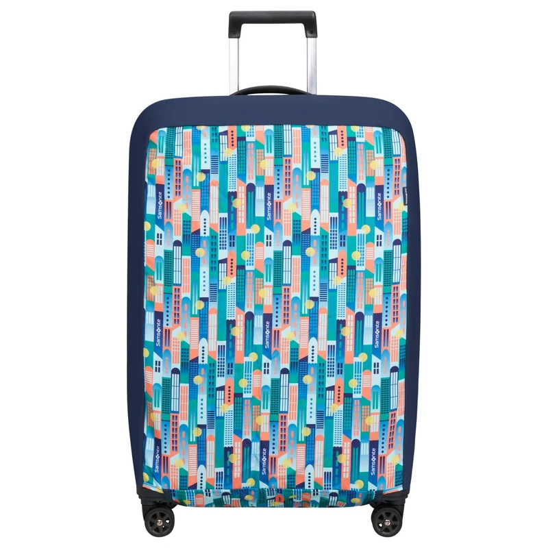 Samsonite Ta Revolution Foldable Funda protectora para maleta L - Funda para lluvia (city print)