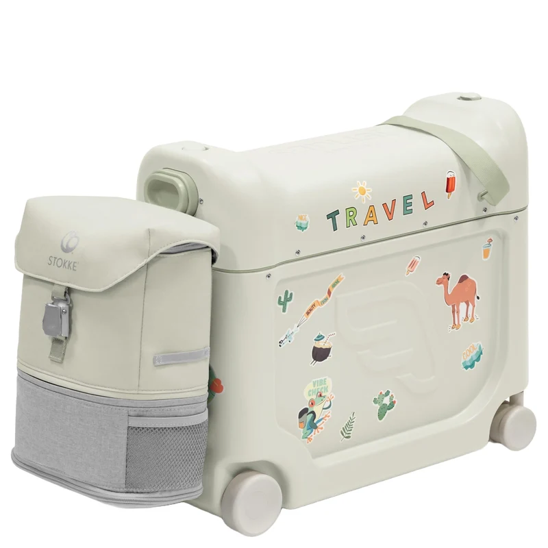 Stokke® JetKids™ Reiseset BedBox 46 cm Set 2 tlg. - Trolley de cabina con 4 ruedas (sea green)