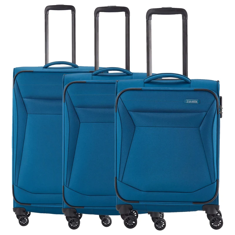 Travelite Chios - Trolley con 4 ruedas Set 3 piezas (petrol)