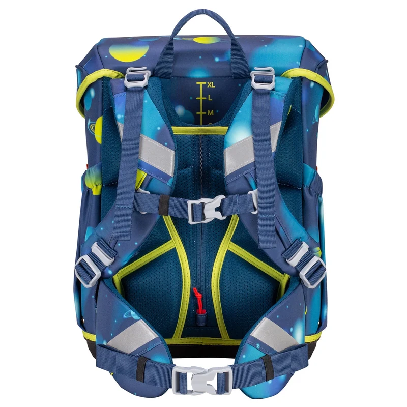 Scout Neo Exklusiv LED - Set de mochila escolar 4 piezas (Planets)