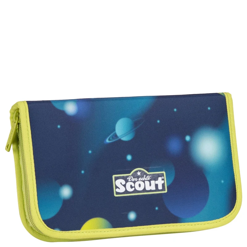 Scout Neo Exklusiv LED - Set de mochila escolar 4 piezas (Planets)
