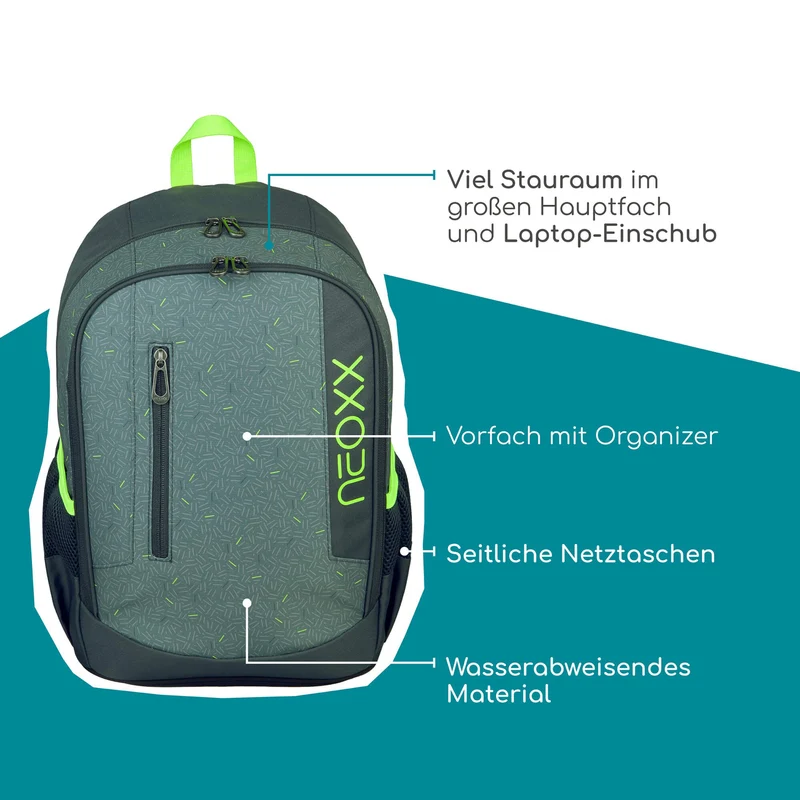 Neoxx FLOW - Mochila escolar 42.5 cm (BOOM!)