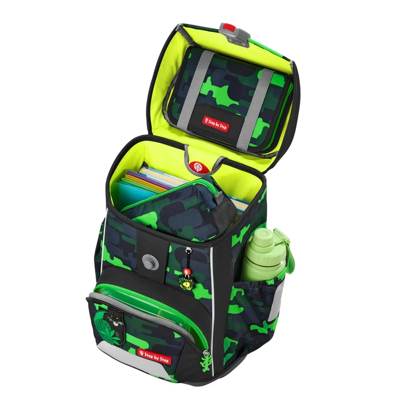 Step by Step Giant - Set de mochila escolar 5 piezas (Black Cat Chiko)
