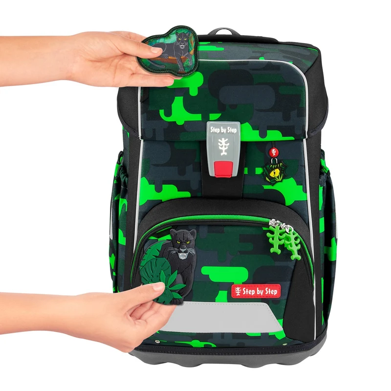 Step by Step Giant - Set de mochila escolar 5 piezas (Black Cat Chiko)