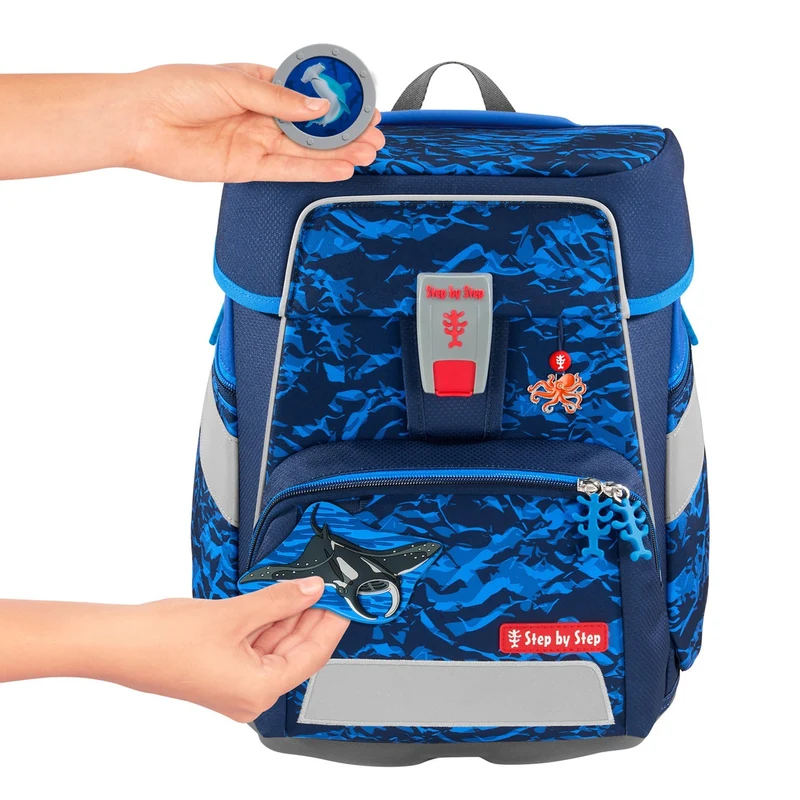 Step by Step Space - Set de mochila escolar 5 piezas (Manta Rio)