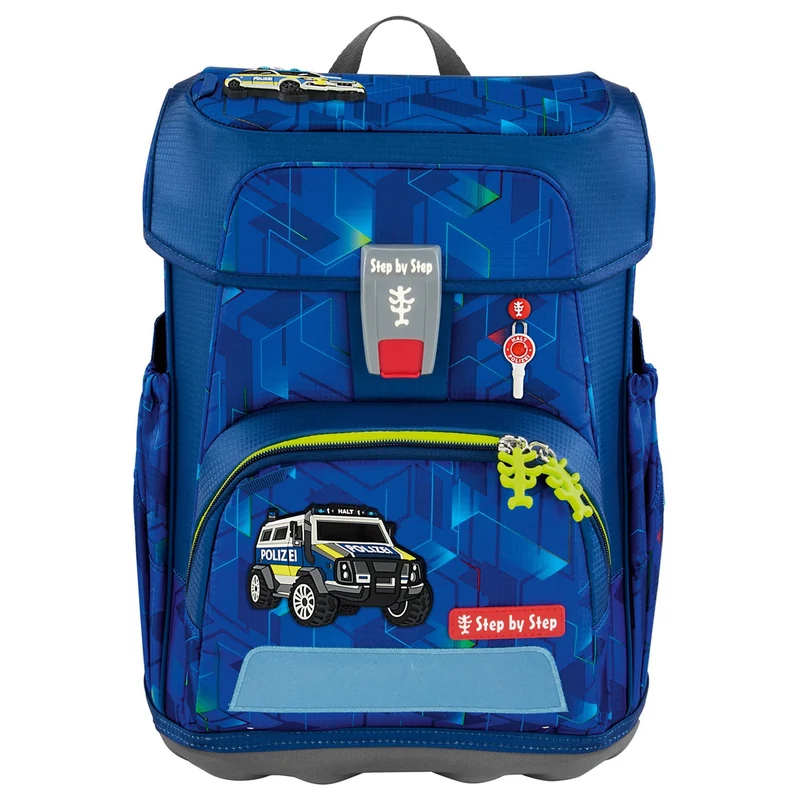 Step by Step Cloud - Set de mochila escolar 5 piezas (Police Truck Charly)