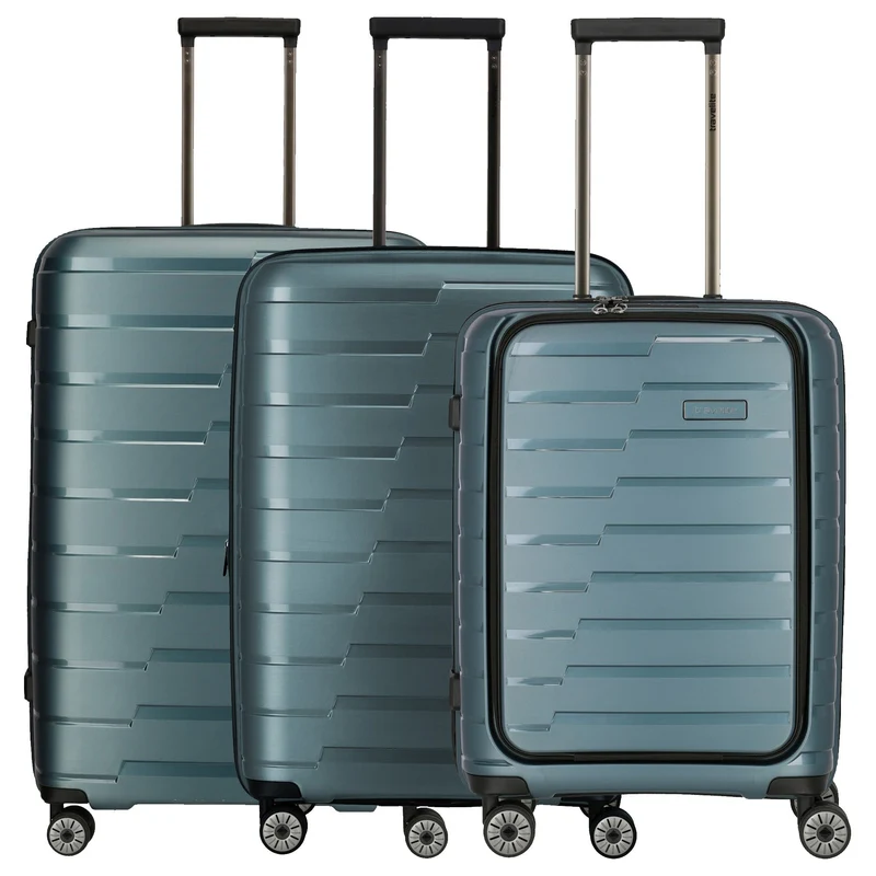 Travelite Air Base - Juego de trolley con 4 ruedas 3 piezas L/M/S Vortasche (iceblue)