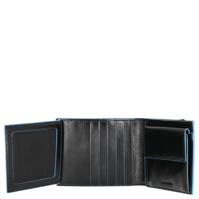 Piquadro Blue Square - Cartera de hombre 12.5 cm RFID (black)
