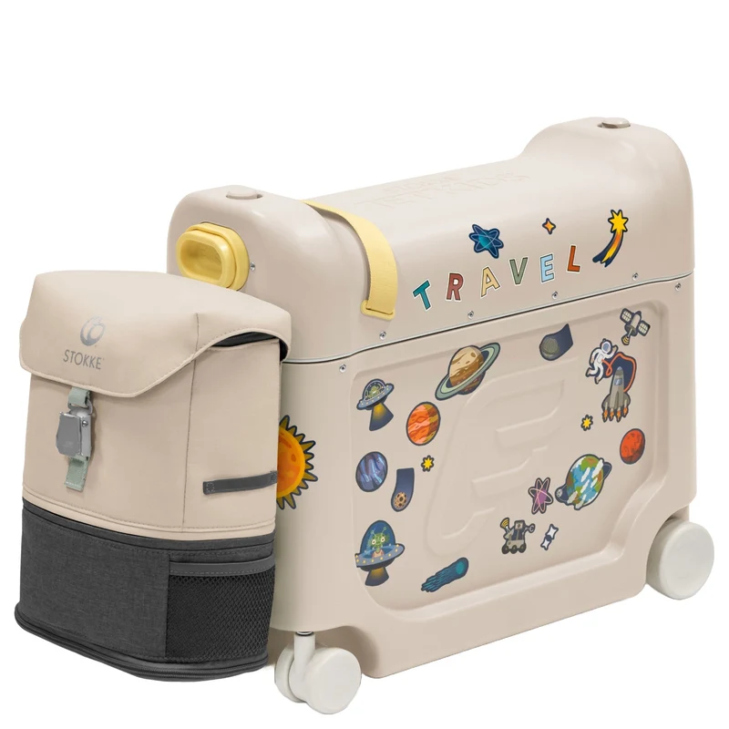 Stokke® JetKids™ Reiseset BedBox 46 cm Set 2 tlg. - Trolley de cabina con 4 ruedas (moonglow white)