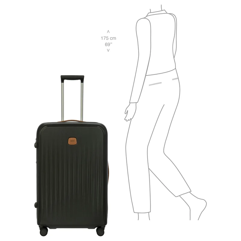 Brics Taormina - Trolley de 4 ruedas L 75 cm expandible (olive)
