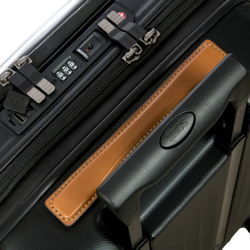 Brics Taormina - Trolley de cabina con 4 ruedas y bolsillo frontal 55 cm erw. USB (schwarz)