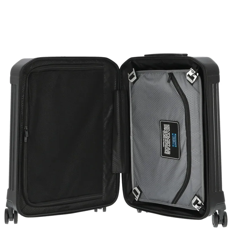 Piquadro PQ-Light - Trolley de cabina ultra delgado con 4 ruedas 55 cm (matt black)