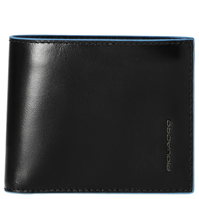 Piquadro Blue Square - Cartera de hombre RFID 2cc 11 cm (black)