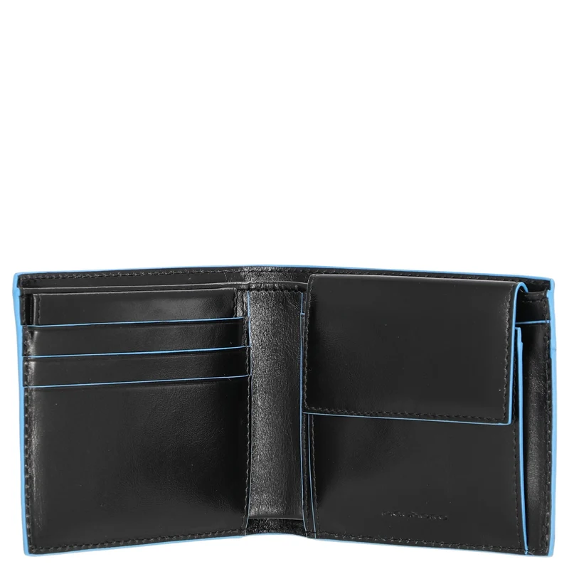 Piquadro Blue Square - Cartera de hombre RFID 2cc 11 cm (black)