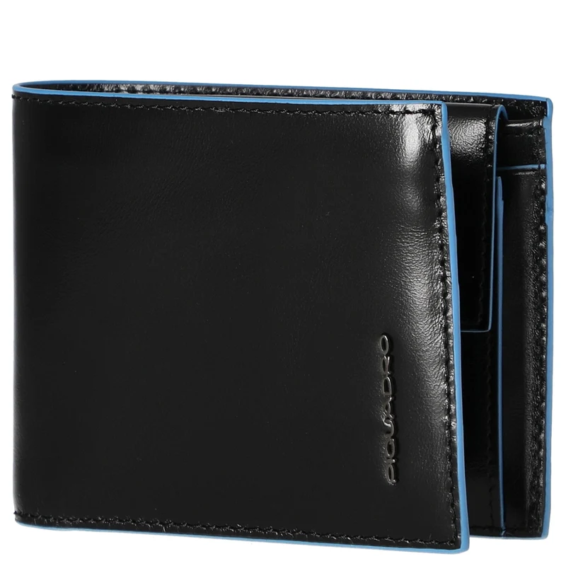 Piquadro Blue Square - Cartera de hombre RFID 2cc 11 cm (black)